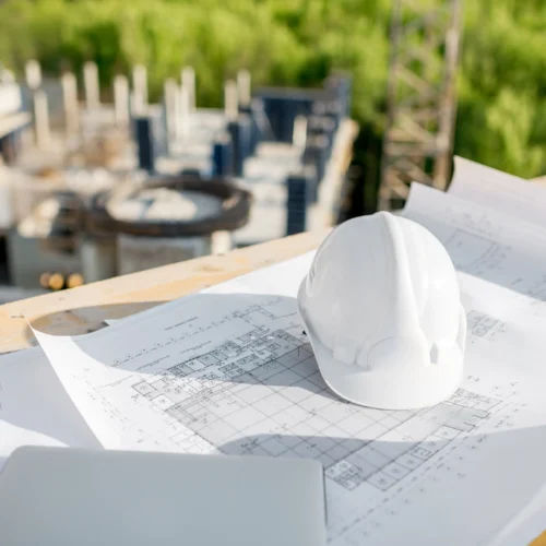 Construction site workspace