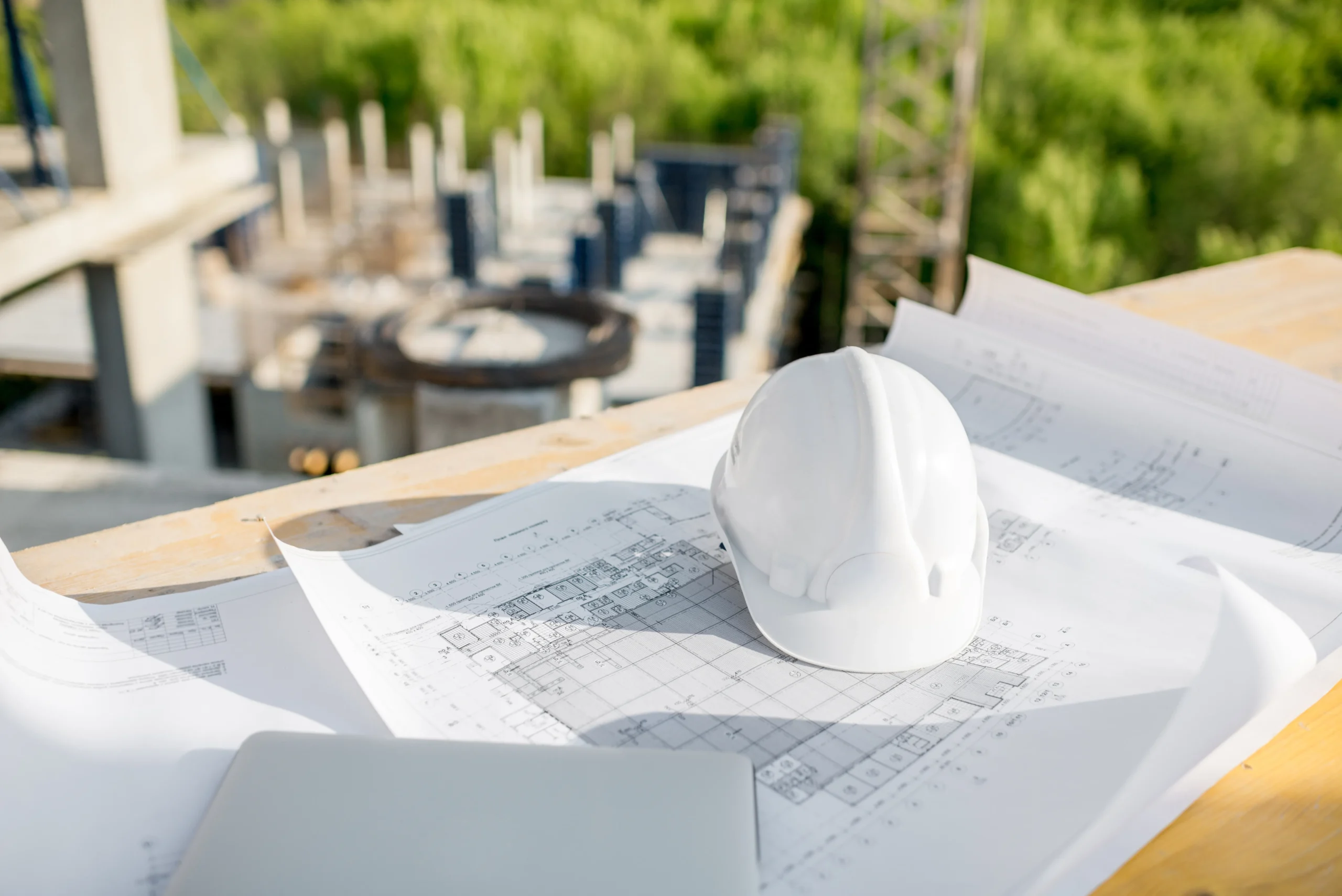 Construction site workspace